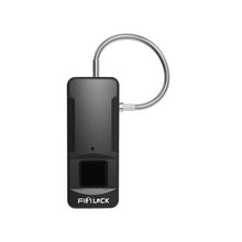 Load image into Gallery viewer, FipiLock FL-P4 Pearl Black/Silver Ip65 Outdoor Waterproof Plastic Fingerprint Lock Biometric Padlock Portable Outdoor PodLock - Your Finger is Key