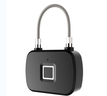 Load image into Gallery viewer, Security Keyless USB Rechargeable Fingerprint Door Lock PlasticThree Color Light Wire Rope  Lock L13 3M  10 Sets of Fingerprint lock Induction 