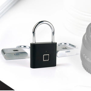 Fingerprint Lock Security Keyless Smart Padlock USB Rechargeable Digital Quick Unlock Door Lock 