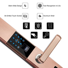 Load image into Gallery viewer, Aluminum Alloy 5-in-1 Anti-thief Security Electronic Smart Door Lock APP Touch Password Keypad Card Fingerprint