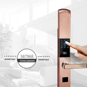 Aluminum Alloy 5-in-1 Anti-thief Security Electronic Smart Door Lock APP Touch Password Keypad Card Fingerprint